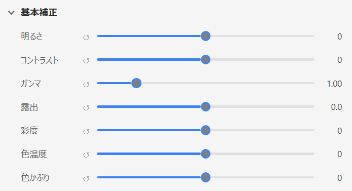 基本補正機能のイメージ